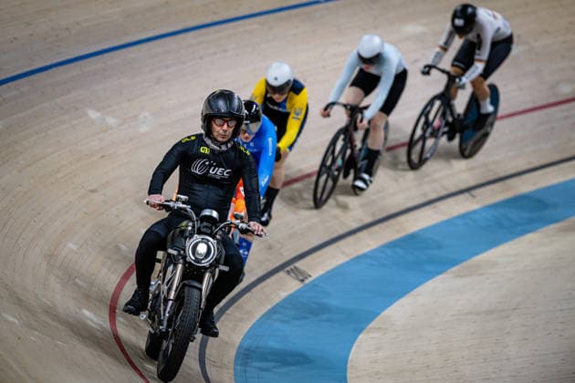 FRIEDRICH Lea Sophie, JABORNIKOVA Anna, VAN DER PEET Steffie, BILETSKA Alla, BASIAKOVA Varvara: UEC Track cycling, Rad, Radsport, Bahnrad, Bahn European Championships Konya 2026 FRIEDRICH Lea Sophie ( GER ) - Germany - JABORNIKOVA Anna ( CZE ) - Czech Republic - VAN DER PEET Steffie ( NED ) - Netherlands - BILETSKA Alla ( UKR ) - Ukraine - BASIAKOVA Varvara ( BEL ) Belarus Querformat - quer - horizontal - Landscape - Event Veranstaltung: UEC Track Cycling European Championships 2026 - Category Kategorie: Cycling - Track Cycling European Championships - Location Ort: Asia - Türkiye - Konya - Discipline: Keirin - Category: Elite Women - Distance: ... m - Date Datum: 05.02.2026 Thursday Day 5 -