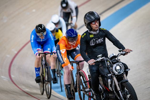 FRIEDRICH Lea Sophie, JABORNIKOVA Anna, VAN DER PEET Steffie, BILETSKA Alla, BASIAKOVA Varvara: UEC Track cycling, Rad, Radsport, Bahnrad, Bahn European Championships Konya 2026 FRIEDRICH Lea Sophie ( GER ) - Germany - JABORNIKOVA Anna ( CZE ) - Czech Republic - VAN DER PEET Steffie ( NED ) - Netherlands - BILETSKA Alla ( UKR ) - Ukraine - BASIAKOVA Varvara ( BEL ) Belarus Querformat - quer - horizontal - Landscape - Event Veranstaltung: UEC Track Cycling European Championships 2026 - Category Kategorie: Cycling - Track Cycling European Championships - Location Ort: Asia - Türkiye - Konya - Discipline: Keirin - Category: Elite Women - Distance: ... m - Date Datum: 05.02.2026 Thursday Day 5 -