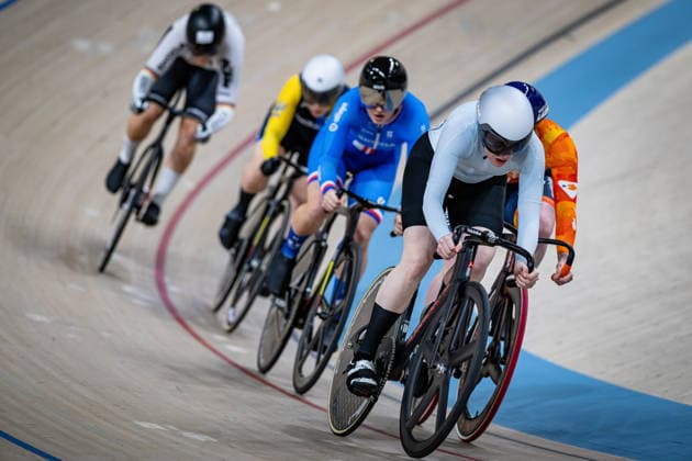 FRIEDRICH Lea Sophie, JABORNIKOVA Anna, VAN DER PEET Steffie, BILETSKA Alla, BASIAKOVA Varvara: UEC Track cycling, Rad, Radsport, Bahnrad, Bahn European Championships Konya 2026 FRIEDRICH Lea Sophie ( GER ) - Germany - JABORNIKOVA Anna ( CZE ) - Czech Republic - VAN DER PEET Steffie ( NED ) - Netherlands - BILETSKA Alla ( UKR ) - Ukraine - BASIAKOVA Varvara ( BEL ) Belarus Querformat - quer - horizontal - Landscape - Event Veranstaltung: UEC Track Cycling European Championships 2026 - Category Kategorie: Cycling - Track Cycling European Championships - Location Ort: Asia - Türkiye - Konya - Discipline: Keirin - Category: Elite Women - Distance: ... m - Date Datum: 05.02.2026 Thursday Day 5 -