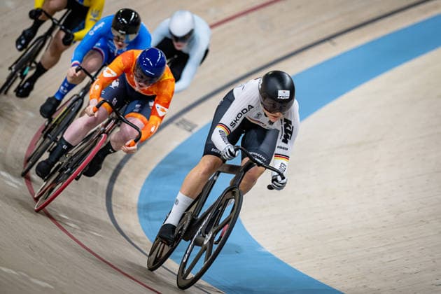 FRIEDRICH Lea Sophie, JABORNIKOVA Anna, VAN DER PEET Steffie, BILETSKA Alla, BASIAKOVA Varvara: UEC Track cycling, Rad, Radsport, Bahnrad, Bahn European Championships Konya 2026 FRIEDRICH Lea Sophie ( GER ) - Germany - JABORNIKOVA Anna ( CZE ) - Czech Republic - VAN DER PEET Steffie ( NED ) - Netherlands - BILETSKA Alla ( UKR ) - Ukraine - BASIAKOVA Varvara ( BEL ) Belarus Querformat - quer - horizontal - Landscape - Event Veranstaltung: UEC Track Cycling European Championships 2026 - Category Kategorie: Cycling - Track Cycling European Championships - Location Ort: Asia - Türkiye - Konya - Discipline: Keirin - Category: Elite Women - Distance: ... m - Date Datum: 05.02.2026 Thursday Day 5 -