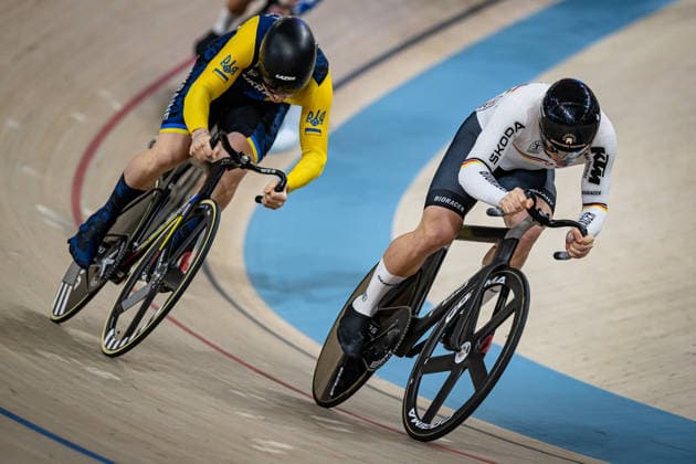 SPIEGEL Luca, MINCHEV Yordanov Miroslav, LIVANOS Konstantinos, SANCHEZ GARMENDIA Esteban, DANYLCHUK Bohdan, ZAITSAU Artsiom: UEC Track cycling, Rad, Radsport, Bahnrad, Bahn European Championships Konya 2026 SPIEGEL Luca ( GER ) - Germany - MINCHEV Yordanov Miroslav ( BUL ) - Bulgaria - LIVANOS Konstantinos ( GRE ) - Greece - SANCHEZ GARMENDIA Esteban ( ESP ) - Spain - DANYLCHUK Bohdan ( UKR ) - Ukraine - ZAITSAU Artsiom ( BEL ) Belarus Querformat - quer - horizontal - Landscape - Event Veranstaltung: UEC Track Cycling European Championships 2026 - Category Kategorie: Cycling - Track Cycling European Championships - Location Ort: Asia - Türkiye - Konya - Discipline: Keirin - Category: Elite Men - Distance: ... m - Date Datum: 05.02.2026 Thursday Day 5 -