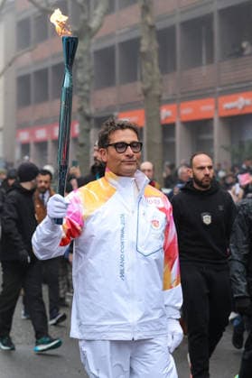 GIOCHI OLIMPICI - Olimpiadi Invernali Milano-Cortina 2026 - Olympic Flame Passage Milano Cortina 2026 - XXV Olympic Winter games, Winterspiele,Spiele, Summer games Sesto San Giovanni (MI) - Italy Thursday , February 5 , 2026 Journey of the Olympic Flame Milano Cortina 2026 to Milan Cortina D Ampezzo Italy  Copyright: xIPAxSport ABACAx