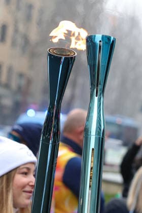 GIOCHI OLIMPICI - Olimpiadi Invernali Milano-Cortina 2026 - Olympic Flame Passage Milano Cortina 2026 - XXV Olympic Winter games, Winterspiele,Spiele, Summer games Sesto San Giovanni (MI) - Italy Thursday , February 5 , 2026 Journey of the Olympic Flame Milano Cortina 2026 to Milan Cortina D Ampezzo Italy  Copyright: xIPAxSport ABACAx