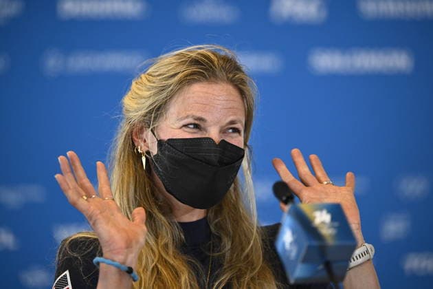 VAL DI FIEMME, ITALY 20260205 Jessie Diggins, USA, during a press conference, PK, Pressekonferenz before the start of the Olympics. *** The image is included in the SPORTS PACKAGE. For others PAYMENT IMAGE ** VAL DI FIEMME ITALY x10430x *** VAL DI FIEMME, ITALY 20260205 Jessie Diggins, USA, during a press conference before the start of the Olympics The image is included in the SPORTS PACKAGE For others PAYMENT IMAGE VAL DI FIEMME ITALY x10430x  Copyright: xChristinexOlsson TTx 2026 OLYMPICS CROSS-COUNTRY SKIING