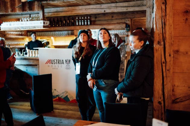 OLYMPICS - Winter Olympic Games, Olympische Spiele, Olympia, OS Milano Cortina 2026 CORTINA D AMPEZZO,ITALY,05.FEB.26 - OLYMPICS - Winter Olympic Games Milano Cortina 2026, media opening Austria House, preview. Image shows participants.  GEPAxpictures xAlexanderxSolc
