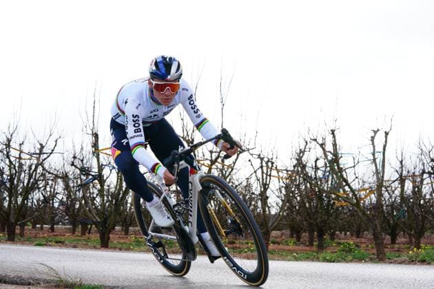 Belgian Remco Evenepoel of Red Bull-BORA-hansgrohe pictured in action during stage 2 of the 2026 Volta Comunitat Valenciana, Tour of Valencia cycling race, a time-trial from Carlet to Alginet (17,5 km), on Thursday 05 February 2026 in Spain. The race takes place from 4 to 8 February and runs through the three provinces of the Valencian Community. JOMAxGARCIA  x161239689x