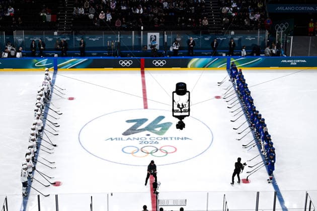 Winter Olympics - Ice hockey, Eishockey Women - France v Italy French team and Italy team during to the Ice Hockey Women s Preliminary Round Group B match between France and Italy at Milano Santagiulia Ice Hockey Arena as part of the Olympic Winter games, Winterspiele,Spiele, Summer games Milano Cortina 2026 on February 5, 2026 in Milan, Italy. Photo by JMP ABACAPRESS.COM unknown  Copyright: xJMP ABACAx