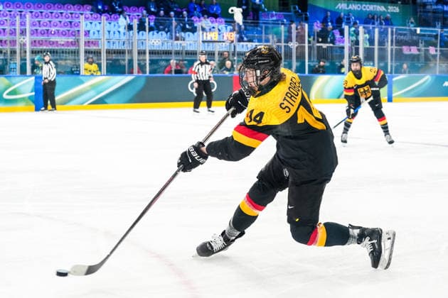 2026-02-05 - Milano Cortina 2026 Winter Olympics Women s Preliminary Round - Group B MILAN, ITALY - FEBRUARY 5: Carina Strobel of Germany during the Milano Cortina 2026 Winter Olympics Women s Preliminary Round - Group B match between Sweden and Germany at the Milano Rho Ice hockey, Eishockey Arena on February 5, 2026 in Milan, Italy Milan Milano Rho Ice Hockey Arena Italy Content not available for redistribution in The Netherlands directly or indirectly through any third parties. Copyright: xAndrexWeeningx