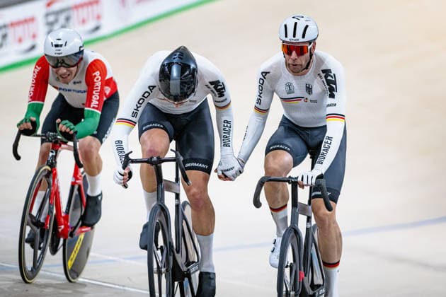 AUGENSTEIN Moritz, KLUGE Roger: UEC Track cycling, Rad, Radsport, Bahnrad, Bahn European Championships Konya 2026 AUGENSTEIN Moritz - KLUGE Roger ( GER ) Germany Querformat - quer - horizontal - Landscape - Event Veranstaltung: UEC Track Cycling European Championships 2026 - Category Kategorie: Cycling - Track Cycling European Championships - Location Ort: Asia - Türkiye - Konya - Discipline: Madison - Category: Elite Men - Distance: 50 km - Date Datum: 05.02.2026 Thursday Day 5 -