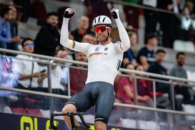 AUGENSTEIN Moritz, KLUGE Roger: UEC Track cycling, Rad, Radsport, Bahnrad, Bahn European Championships Konya 2026 AUGENSTEIN Moritz - KLUGE Roger ( GER ) Germany Querformat - quer - horizontal - Landscape - Event Veranstaltung: UEC Track Cycling European Championships 2026 - Category Kategorie: Cycling - Track Cycling European Championships - Location Ort: Asia - Türkiye - Konya - Discipline: Madison - Category: Elite Men - Distance: 50 km - Date Datum: 05.02.2026 Thursday Day 5 -