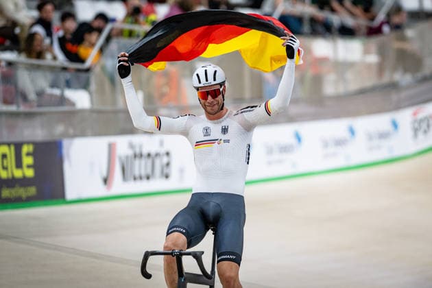 AUGENSTEIN Moritz, KLUGE Roger: UEC Track cycling, Rad, Radsport, Bahnrad, Bahn European Championships Konya 2026 AUGENSTEIN Moritz - KLUGE Roger ( GER ) Germany Querformat - quer - horizontal - Landscape - Event Veranstaltung: UEC Track Cycling European Championships 2026 - Category Kategorie: Cycling - Track Cycling European Championships - Location Ort: Asia - Türkiye - Konya - Discipline: Madison - Category: Elite Men - Distance: 50 km - Date Datum: 05.02.2026 Thursday Day 5 -