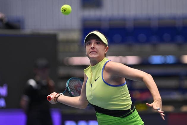 Linda Fruhvirtova of Czechia in action during the match against Katie Boulter of Great Britain within the WTA, Tennis Damen women s tennis tournament Ostrava Open in Ostrava, Czech Republic, February 5, 2026. (CTKxPhoto JaroslavxOzana) CTKPhotoP2026020507810  CTKPhotoP2026020507810