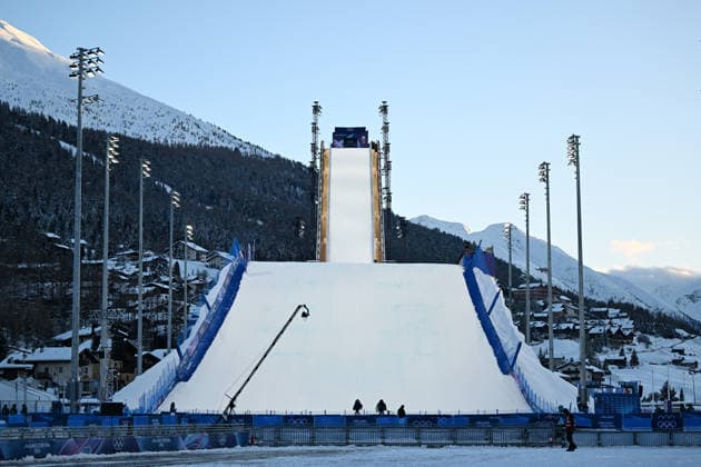 General view, FEBRUARY 5, 2026 - Snowboarding : Men s Big Air Qualification during the Milano Cortina 2026 Olympic Winter games, Winterspiele,Spiele, Summer games at Livigno Snow Park in Livigno, Italy.  aflo_318596598