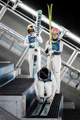 260205 Julia Muehlbacher of Austria, Yuka Seto of Japan and Ping Zeng och China at a women s Ski jumping, Skispringen, Ski, nordisch normal hill training session during day -1 of the 2026 Winter Olympics on February 5, 2026 in Predazzo. Photo: Maxim Thore BILDBYRAN kod MT MT0956 backhoppning ski jumping skihopping Olympic Games, Olympische Spiele, Olympia, OS olympics winter olympics os ol olympiska spel vinter-os olympiske leker milano cortina 2026 milan cortina 2026 milano cortina 2026 olympic games milano cortina 2026 winter olympic games milano cortina-os milano cortina-ol vinter-ol -1 bbeng träning training dam *** 260205 Julia Muehlbacher of Austria, Yuka Seto of Japan and Ping Zeng and China at a women s ski jumping normal hill training session during day 1 of the 2026 Winter Olympics on February 5, 2026 in Predazzo Photo Maxim Thore BILDBYRAN code MT MT0956 ski jumping ski jumping skihopping olympic games olympics winter olympics os ol olympiska spel vinter os olympiske leker milano cortina 2026 milan cortina 2026 milano cortina 2026 olympic games milano cortina 2026 winter olympic games milano cortina os milano cortina ol vinter ol 1 bbeng träning training dam  Copyright: MAXIMxTHORE BB260205MT116