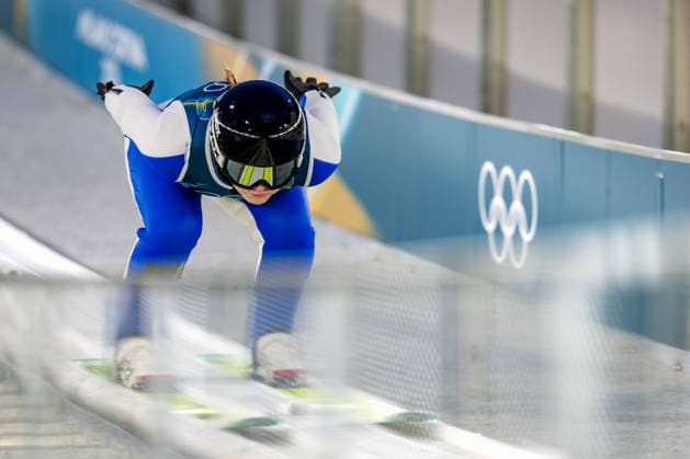 OLYMPICS - Winter Olympic Games, Olympische Spiele, Olympia, OS Milano Cortina 2026 VAL DI FIEMME,ITALY,05.FEB.26 - OLYMPICS, Ski jumping, Skispringen, Ski, nordisch - Winter Olympic Games Milano Cortina 2026, preview, normal hill, training, women. Image shows Paige Jones (USA).  GEPAxpictures xMatthiasxTrinkl