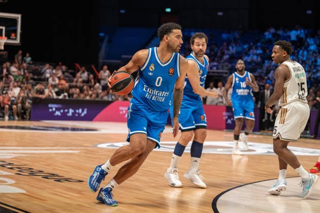 Dubai Basketball v Real Madrid - EuroLeague DUBAI, UNITED ARAB EMIRATES - FEBRUARY 5: Trey Lyles of Real Madrid in action during the EuroLeague 2025–26 regular season game at Coca-Cola Arena in Dubai, United Arab Emirates on February 5, 2026. Waleed Zein Anadolu Dubai United Arab Emirates. Editorial use only. Please get in touch for any other usage.  Copyright: x2026xAnadoluxWaleedxZeinx