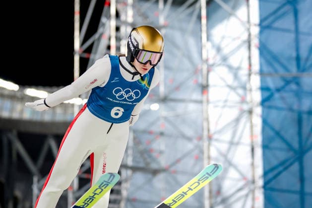 OLYMPICS - Winter Olympic Games, Olympische Spiele, Olympia, OS Milano Cortina 2026 VAL DI FIEMME,ITALY,05.FEB.26 - OLYMPICS, Ski jumping, Skispringen, Ski, nordisch - Winter Olympic Games Milano Cortina 2026, preview, normal hill, training, women. Image shows Lisa Hirner (AUT).  GEPAxpictures xMatthiasxTrinkl