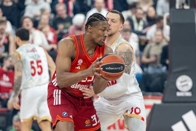 David McCormack 33 (FC Bayern Basketball), Daniel Theis 10 (AS Monaco Basket), FC Bayern Basketball vs. AS Monaco Basket, EuroLeague 27. Spieltag, 05.02.2026 Muenchen Bayern Deutschland