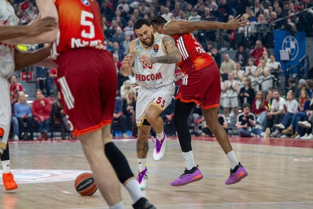 Mike James 55 (AS Monaco Basket), David McCormack 33 (FC Bayern Basketball), FC Bayern Basketball vs. AS Monaco Basket, EuroLeague 27. Spieltag, 05.02.2026 Muenchen Bayern Deutschland