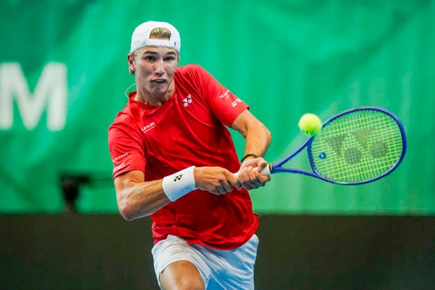 Tennis, Davis Cup Norway Great Britain Baerum 20260205 Nicolai Budkov Kjaer from Norway against Cameron Norrie from Great Britain during the Davis Cup match at Nadderud arena on Thursday evening Photo Jonas Been Henriksen NTB Baerum Norway EDITORIAL USE ONLY RESTRICTED USE FOR BETTING COMPANIES  Copyright: xJonasxBeenxHenriksenx xNTBx