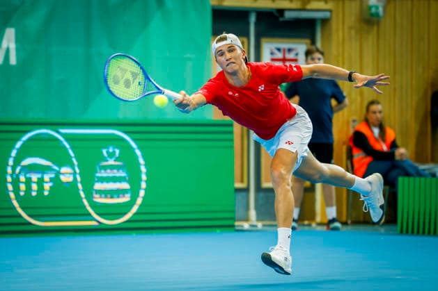 Tennis, Davis Cup Norway Great Britain Baerum 20260205 Nicolai Budkov Kjaer from Norway against Cameron Norrie from Great Britain during the Davis Cup match at Nadderud arena on Thursday evening Photo Jonas Been Henriksen NTB Baerum Norway EDITORIAL USE ONLY RESTRICTED USE FOR BETTING COMPANIES  Copyright: xJonasxBeenxHenriksenx xNTBx