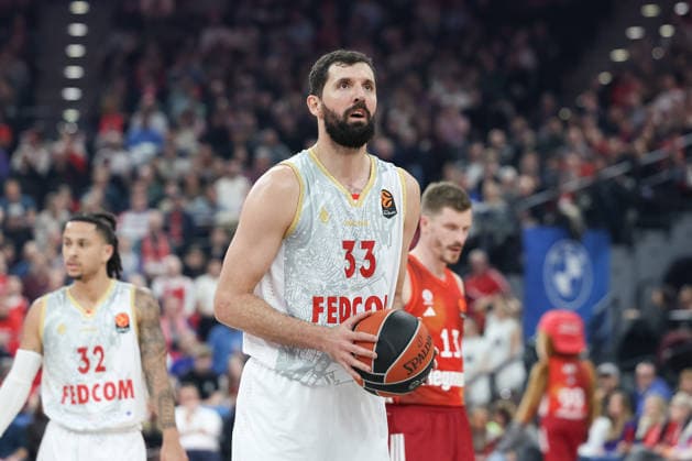 Nikola Mirotic (AS Monaco, 33) beim Freiwurf, GER, FC Bayern Basketball vs. AS Monaco, Basketball, Euroleague, 27. Spieltag, Saison 2025 2026, 05.02.2026, GER, FC Bayern Basketball vs. AS Monaco, Basketball, Euroleague, 27. Spieltag, Saison 2025 2026, 05.02.2026 Muenchen Copyright: xEibner-Pressefoto JennixMaulx EP_JML