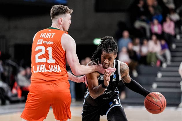 Deutschland: Basketball EuroCup Saison 2025 26 17. Spieltag Veolia Towers Hamburg vs. Cedevita Olimpija Ljubljana Inselpark Arena (Hamburg): Leonard Thorpe Jr. (Veolia Towers Hamburg, 2) Copyright: xStefanxTrochax