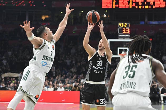 PARTIZAN vs PANATHINAIKOS NICK CALATHES, basketball player of Partizan, during the Euroleague match against Panathinaikos, at Belgrade Arena. Belgrade, 05.02.2026. photo: MN PRESS BASKETBALL, EUROLEAGUE, PARTIZAN, PANATHINAIKOS Belgrade Belgrade Arena Serbia Copyright: xMarkoxMetlasx xMNxPressx