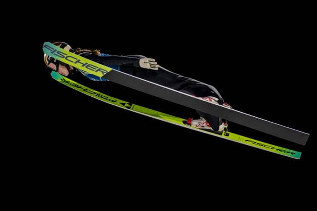 OLYMPICS - Winter Olympic Games, Olympische Spiele, Olympia, OS Milano Cortina 2026 VAL DI FIEMME,ITALY,05.FEB.26 - OLYMPICS, Ski jumping, Skispringen, Ski, nordisch - Winter Olympic Games Milano Cortina 2026, preview, normal hill, training, women. Image shows Emma Chervet (FRA).  GEPAxpictures xMatthiasxTrinkl