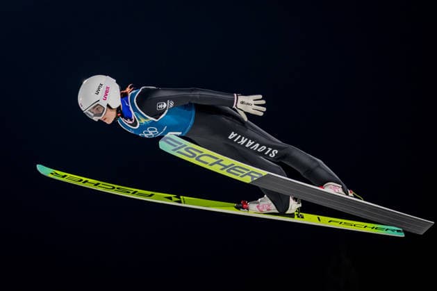 OLYMPICS - Winter Olympic Games, Olympische Spiele, Olympia, OS Milano Cortina 2026 VAL DI FIEMME,ITALY,05.FEB.26 - OLYMPICS, Ski jumping, Skispringen, Ski, nordisch - Winter Olympic Games Milano Cortina 2026, preview, normal hill, training, women. Image shows Kira Maria Kapustikova (SVK).  GEPAxpictures xMatthiasxTrinkl
