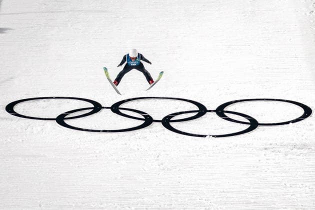 OLYMPICS - Winter Olympic Games, Olympische Spiele, Olympia, OS Milano Cortina 2026 VAL DI FIEMME,ITALY,05.FEB.26 - OLYMPICS, Ski jumping, Skispringen, Ski, nordisch - Winter Olympic Games Milano Cortina 2026, preview, normal hill, training, men. Image shows Danil Vassilyev (KAZ).  GEPAxpictures xMatthiasxTrinkl