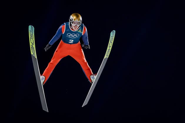 OLYMPICS - Winter Olympic Games, Olympische Spiele, Olympia, OS Milano Cortina 2026 VAL DI FIEMME,ITALY,05.FEB.26 - OLYMPICS, Ski jumping, Skispringen, Ski, nordisch - Winter Olympic Games Milano Cortina 2026, preview, normal hill, training, men. Image shows Vilho Palosaari (FIN).  GEPAxpictures xMatthiasxTrinkl