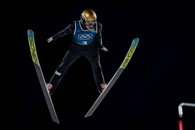OLYMPICS - Winter Olympic Games, Olympische Spiele, Olympia, OS Milano Cortina 2026 VAL DI FIEMME,ITALY,05.FEB.26 - OLYMPICS, Ski jumping, Skispringen, Ski, nordisch - Winter Olympic Games Milano Cortina 2026, preview, normal hill, training, men. Image shows Jules Chervet (FRA).  GEPAxpictures xMatthiasxTrinkl