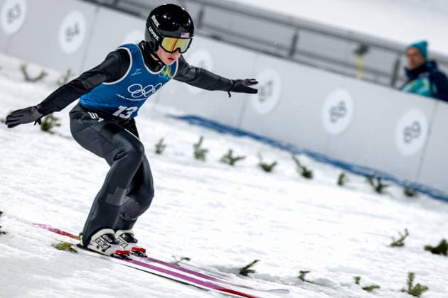 OLYMPICS - Winter Olympic Games, Olympische Spiele, Olympia, OS Milano Cortina 2026 VAL DI FIEMME,ITALY,05.FEB.26 - OLYMPICS, Ski jumping, Skispringen, Ski, nordisch - Winter Olympic Games Milano Cortina 2026, preview, normal hill, training, men. Image shows Tate Frantz (USA).  GEPAxpictures xMatthiasxTrinkl