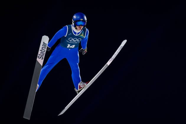 OLYMPICS - Winter Olympic Games, Olympische Spiele, Olympia, OS Milano Cortina 2026 VAL DI FIEMME,ITALY,05.FEB.26 - OLYMPICS, Ski jumping, Skispringen, Ski, nordisch - Winter Olympic Games Milano Cortina 2026, preview, normal hill, training, men. Image shows Yevhen Marusiak (UKR).  GEPAxpictures xMatthiasxTrinkl