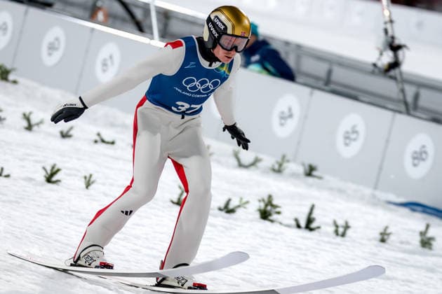 OLYMPICS - Winter Olympic Games, Olympische Spiele, Olympia, OS Milano Cortina 2026 VAL DI FIEMME,ITALY,05.FEB.26 - OLYMPICS, Ski jumping, Skispringen, Ski, nordisch - Winter Olympic Games Milano Cortina 2026, preview, normal hill, training, men. Image shows Marius Lindvik (NOR).  GEPAxpictures xMatthiasxTrinkl
