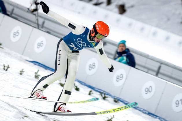 OLYMPICS - Winter Olympic Games, Olympische Spiele, Olympia, OS Milano Cortina 2026 VAL DI FIEMME,ITALY,05.FEB.26 - OLYMPICS, Ski jumping, Skispringen, Ski, nordisch - Winter Olympic Games Milano Cortina 2026, preview, normal hill, training, men. Image shows Jason Colby (USA).  GEPAxpictures xMatthiasxTrinkl