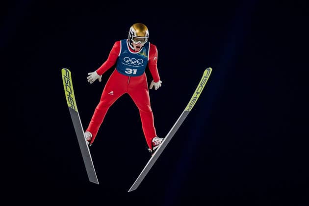 OLYMPICS - Winter Olympic Games, Olympische Spiele, Olympia, OS Milano Cortina 2026 VAL DI FIEMME,ITALY,05.FEB.26 - OLYMPICS, Ski jumping, Skispringen, Ski, nordisch - Winter Olympic Games Milano Cortina 2026, preview, normal hill, training, men. Image shows Gregor Deschwanden (SUI).  GEPAxpictures xMatthiasxTrinkl