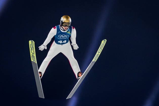 OLYMPICS - Winter Olympic Games, Olympische Spiele, Olympia, OS Milano Cortina 2026 VAL DI FIEMME,ITALY,05.FEB.26 - OLYMPICS, Ski jumping, Skispringen, Ski, nordisch - Winter Olympic Games Milano Cortina 2026, preview, normal hill, training, men. Image shows Jan Hoerl (AUT).  GEPAxpictures xMatthiasxTrinkl