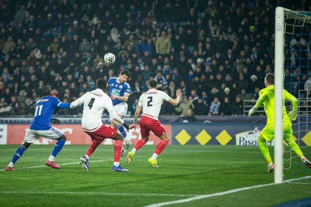 FOOTBALL: Coupe de France Racing Strasbourg (RCS) vs As Monaco. 05 02 2026 Stade de la Meinau. Strasbourg - France Martial Godo 20 (RCS) but  Copyright: xx