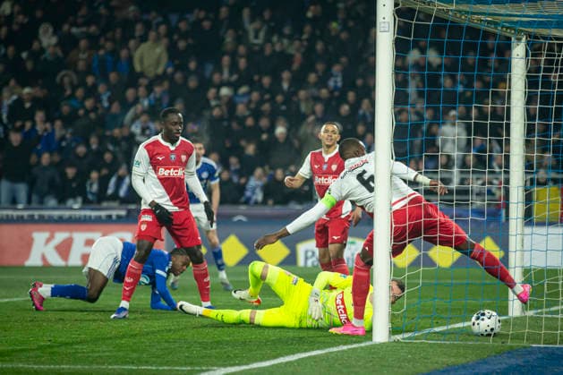FOOTBALL: Coupe de France Racing Strasbourg (RCS) vs As Monaco. 05 02 2026 Stade de la Meinau. Strasbourg - France Martial Godo 20 (RCS) but  Copyright: xx