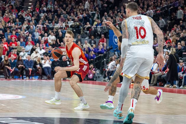 Justus Hollatz 21 (FC Bayern Basketball), FC Bayern Basketball vs. AS Monaco Basket, EuroLeague 27. Spieltag, 05.02.2026 Muenchen Bayern Deutschland