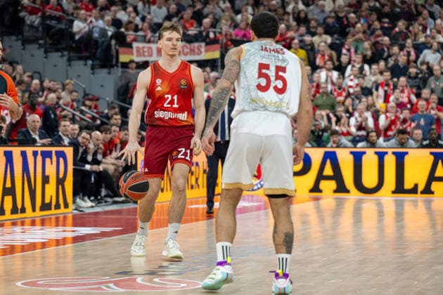 Justus Hollatz 21 (FC Bayern Basketball), FC Bayern Basketball vs. AS Monaco Basket, EuroLeague 27. Spieltag, 05.02.2026 Muenchen Bayern Deutschland