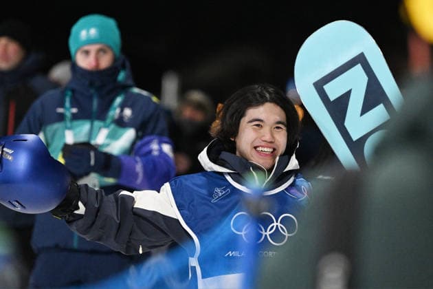 Hiroto Ogiwara (JPN), FEBRUARY 5, 2026 - Snowboarding : Men s Big Air Qualification during the Milano Cortina 2026 Olympic Winter games, Winterspiele,Spiele, Summer games at Livigno Snow Park in Livigno, Italy.  aflo_318619400