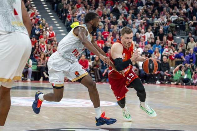 Andreas Obst 13 (FC Bayern Basketball), FC Bayern Basketball vs. AS Monaco Basket, EuroLeague 27. Spieltag, 05.02.2026 Muenchen Bayern Deutschland