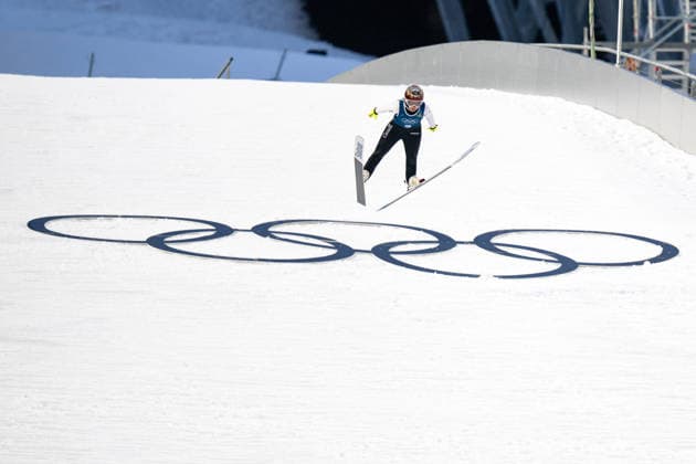 OLYMPICS - Winter Olympic Games, Olympische Spiele, Olympia, OS Milano Cortina 2026 VAL DI FIEMME,ITALY,05.FEB.26 - OLYMPICS, Ski jumping, Skispringen, Ski, nordisch - Winter Olympic Games Milano Cortina 2026, preview, normal hill, training, women. Image shows Natalie Eilers (CAN).  GEPAxpictures xOliverxLerch
