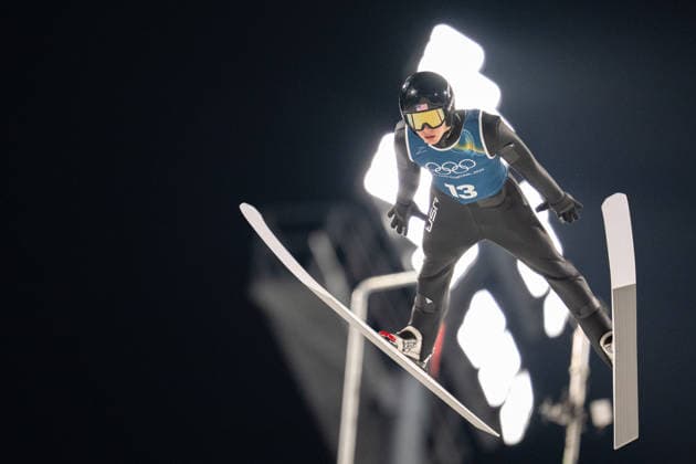 OLYMPICS - Winter Olympic Games, Olympische Spiele, Olympia, OS Milano Cortina 2026 VAL DI FIEMME,ITALY,05.FEB.26 - OLYMPICS, Ski jumping, Skispringen, Ski, nordisch - Winter Olympic Games Milano Cortina 2026, preview, normal hill, training, men. Image shows Tate Frantz (USA).  GEPAxpictures xOliverxLerch