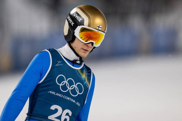 OLYMPICS - Winter Olympic Games, Olympische Spiele, Olympia, OS Milano Cortina 2026 VAL DI FIEMME,ITALY,05.FEB.26 - OLYMPICS, Ski jumping, Skispringen, Ski, nordisch - Winter Olympic Games Milano Cortina 2026, preview, normal hill, training, men. Image shows Antti Aalto (FIN).  GEPAxpictures xOliverxLerch