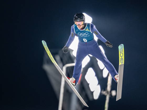 OLYMPICS - Winter Olympic Games, Olympische Spiele, Olympia, OS Milano Cortina 2026 VAL DI FIEMME,ITALY,05.FEB.26 - OLYMPICS, Ski jumping, Skispringen, Ski, nordisch - Winter Olympic Games Milano Cortina 2026, preview, normal hill, training, men. Image shows Kaimar Vagul (EST).  GEPAxpictures xOliverxLerch