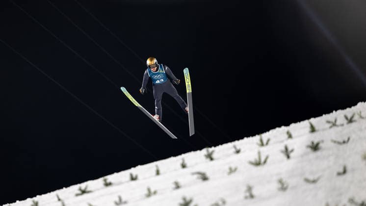 OLYMPICS - Winter Olympic Games, Olympische Spiele, Olympia, OS Milano Cortina 2026 VAL DI FIEMME,ITALY,05.FEB.26 - OLYMPICS, Ski jumping, Skispringen, Ski, nordisch - Winter Olympic Games Milano Cortina 2026, preview, normal hill, training, men. Image shows Felix Hoffmann (GER).  GEPAxpictures xOliverxLerch